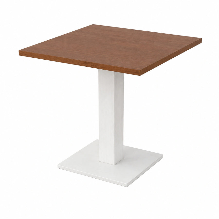 TAVOLO BAR, BISTROT, RISTORANTE QUADRATO CON PIEDE CENTRALE 60, 70, 80 cm colori assortiti (CORTEN F287 EFFETTO RUGGINE - BIANCO, 60 ¡Á 60)