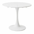Tavolo da Pranzo Rotondo Moderno, Tavolo da Pranzo Rotondo da 110 cm, Adatto per 4-6 Persone, per Soggiorno, Sala da Pranzo