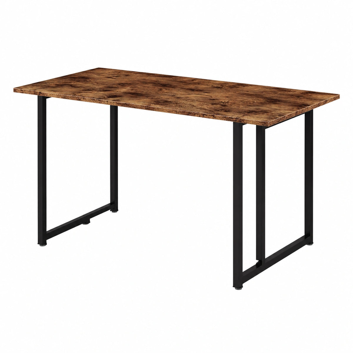 Tavolo da pranzo Merido, Rovere rustico, nero, 140 ¡Á 80 cm, adatto per 4 persone