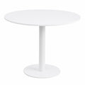 Tavolo da Pranzo Rotondo - Divano Piccolo Minimalista Caff¨¨, Bianco