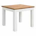 Tavolo Allungabile Marta, Piano Rovere Rustica, Gambe Bianche, Cucina, Soggiorno