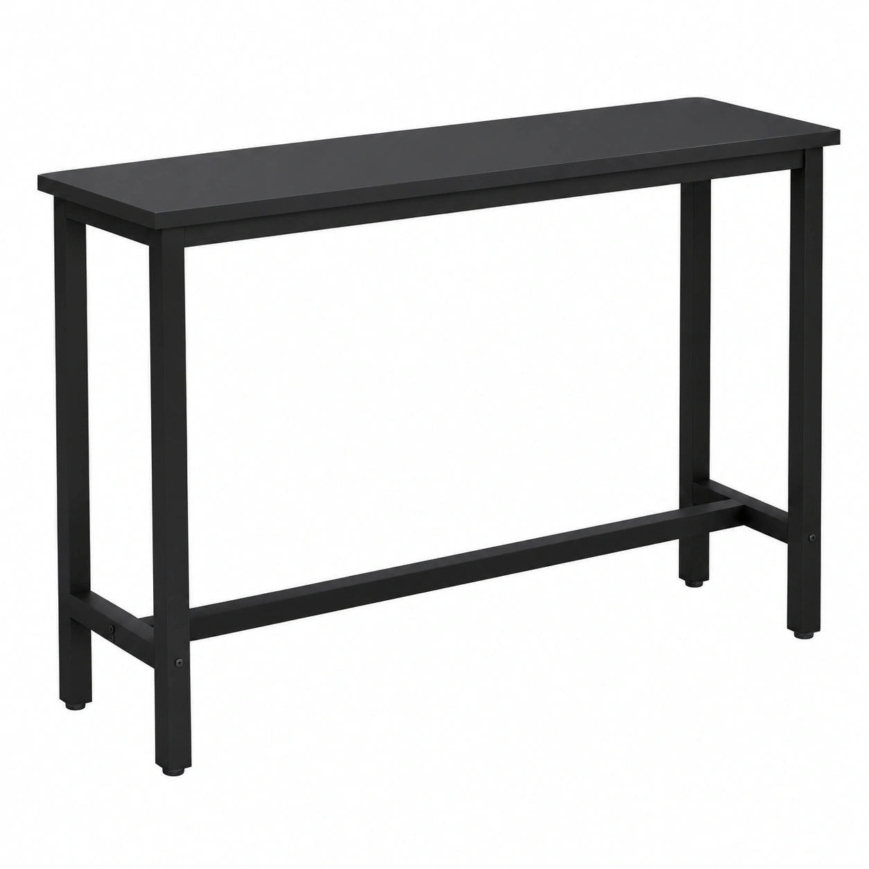 Tavolo da Bar Rettangolare Alto Tavolino per Cucina in Metallo Legno 140 ¡Á 40 ¡Á 100 cm