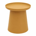 Tavolino IBIZA rotondo in polipropilene, Giallo, 50 ¡Á 50 ¡Á 46 cm