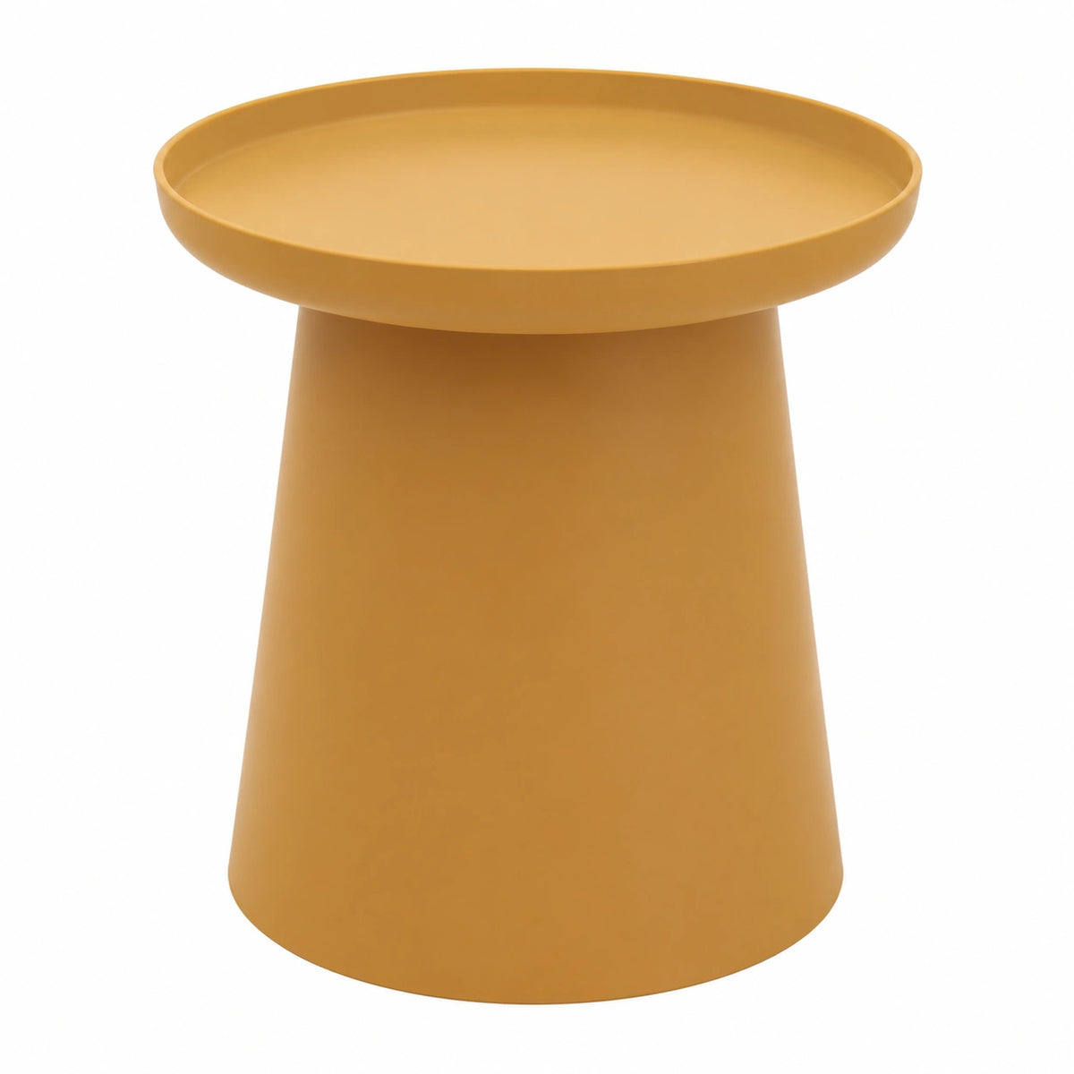 Tavolino IBIZA rotondo in polipropilene, Giallo, 50 ¡Á 50 ¡Á 46 cm