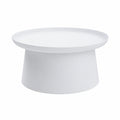 Tavolino IBIZA rotondo in polipropilene, Bianco, 70 ¡Á 70 ¡Á 36 cm
