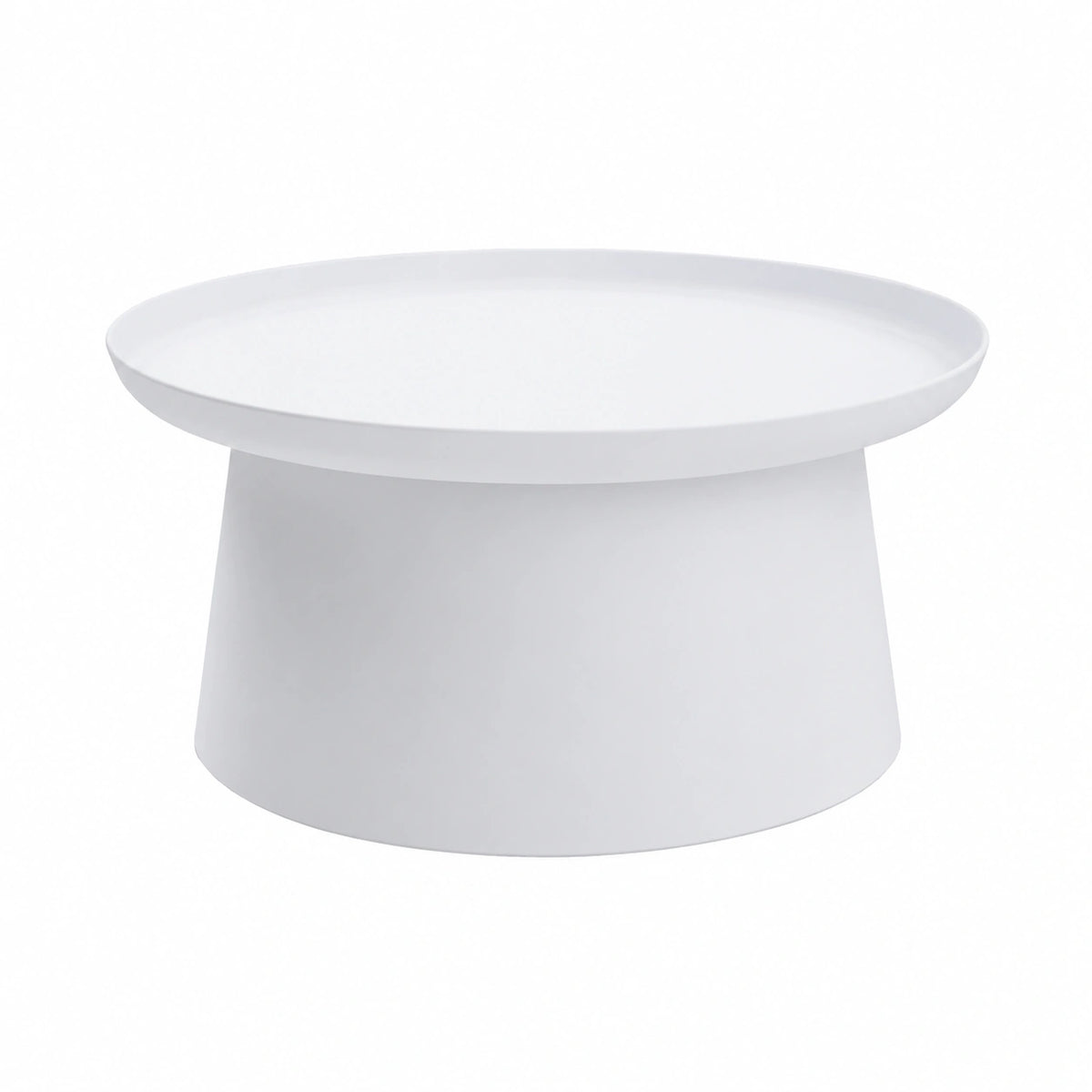 Tavolino IBIZA rotondo in polipropilene, Bianco, 70 ¡Á 70 ¡Á 36 cm