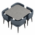 Moderno set da pranzo per 45 pezzi mobili da cucina con tavolo quadrato, rotondo e 4 sedie, per piccoli spazi, soluzione elegante per sale da pranzo