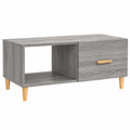 Tavolo da soggiorno Sonoma grigio 89,5 ¡Á 50 ¡Á 40 cm in legno adatto per camera da letto, soggiorno, ufficio, sala riunioni, studio
