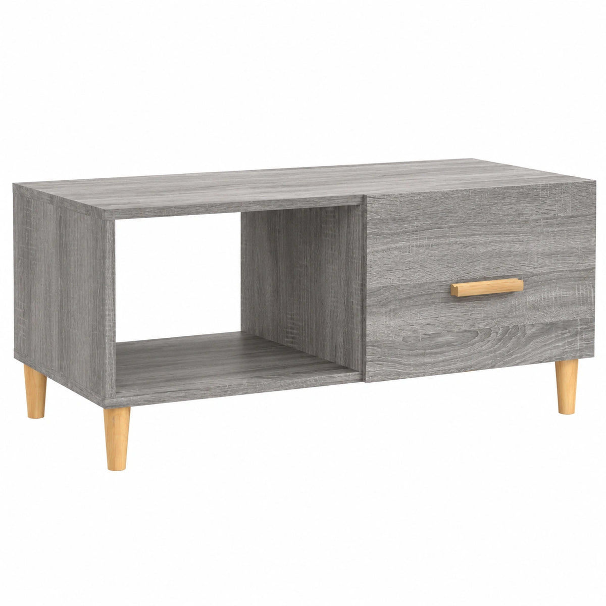 Tavolo da soggiorno Sonoma grigio 89,5 ¡Á 50 ¡Á 40 cm in legno adatto per camera da letto, soggiorno, ufficio, sala riunioni, studio